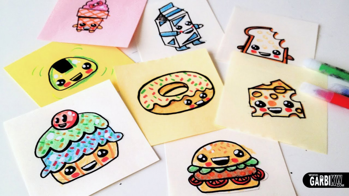 How To Draw Cute Food - Easy and Kawaii Drawings by Garbi KW