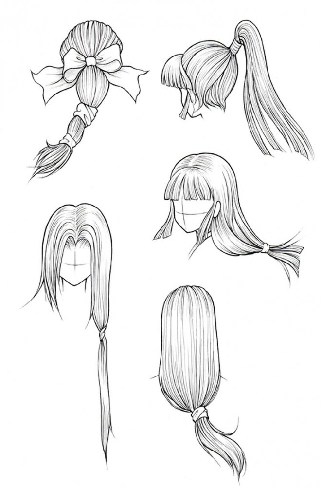 How to draw hair, Girl hair drawing, Drawings