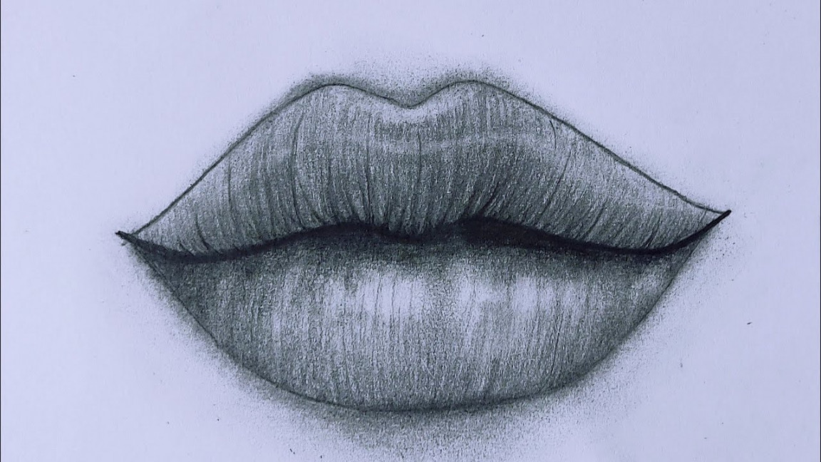 How to draw lips - step by step / Lips Drawing easy Tutorial / Easy way to  draw lips / Art Video