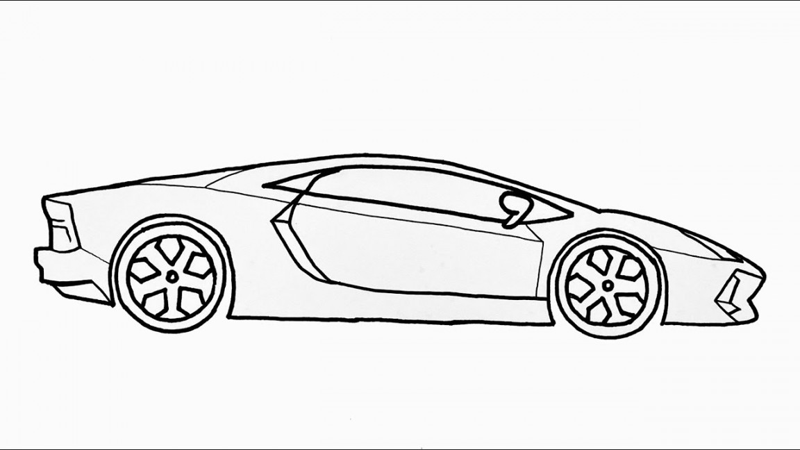 How To Draw Super Sports Car - Sport Car Drawing Step by Step - Very Easy  Car Drawing [  ]