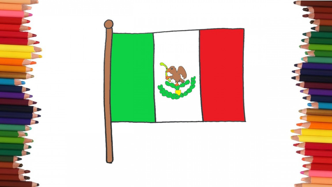 How to draw the flag of mexico