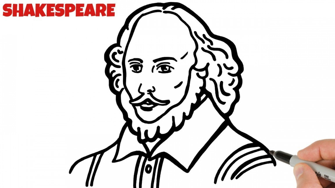 How to Draw William Shakespeare Easy