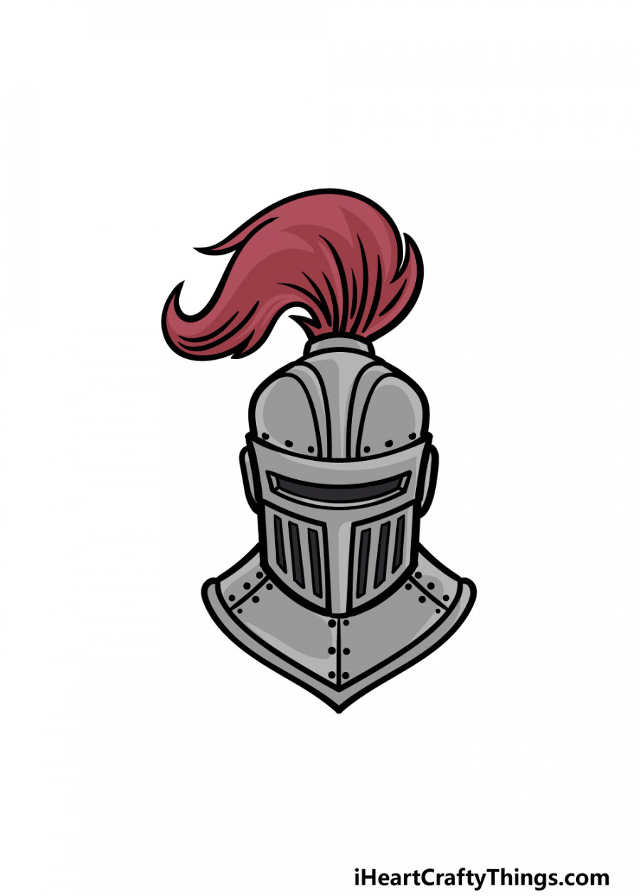 Knights Helmet Drawing - How To Draw A Knight