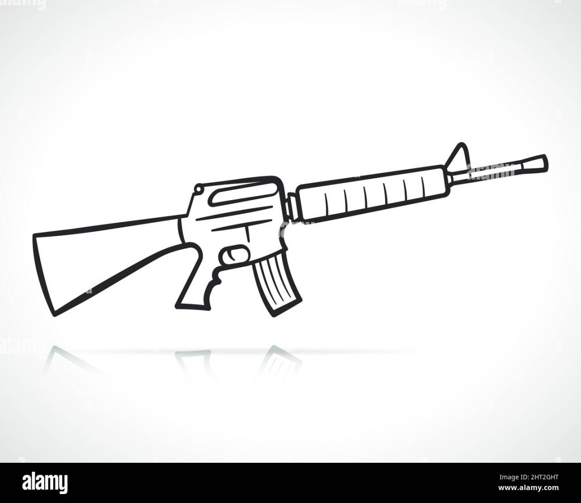 Machine gun illustration hi-res stock photography and images - Alamy