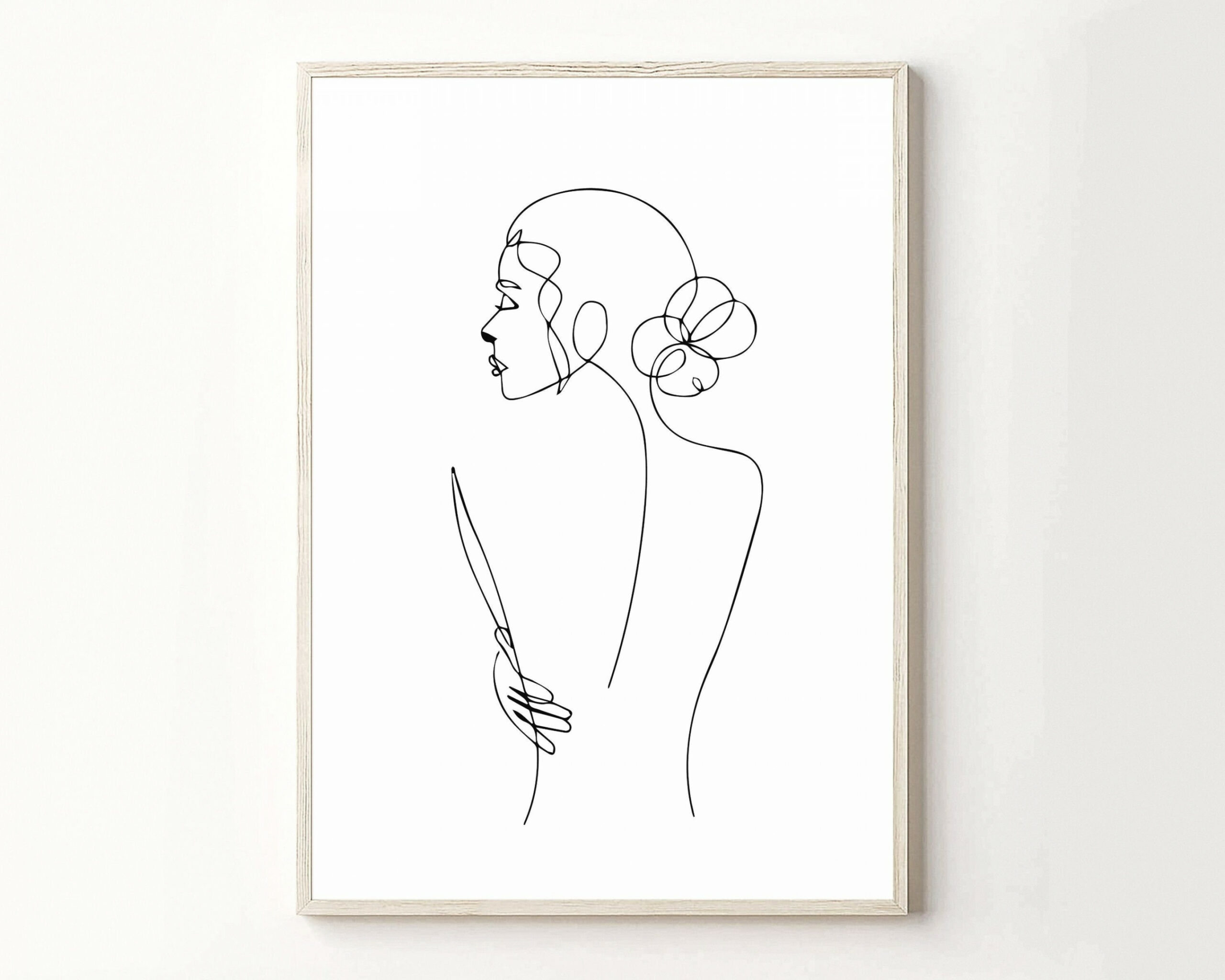 One Line Art, Woman One Line Drawing, Female Figure Print, Woman