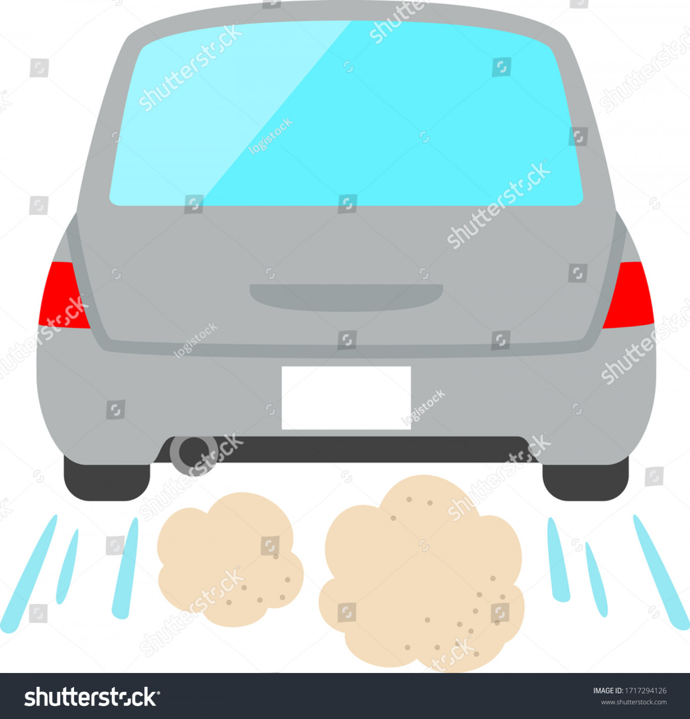 Rear View Car Running Away Stock Vector (Royalty Free)