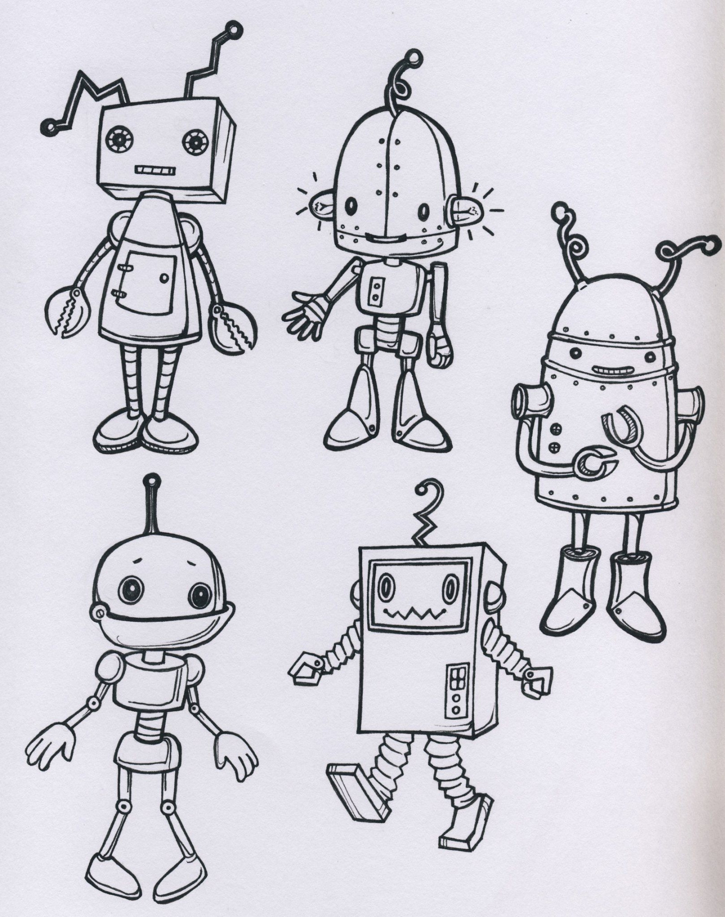 robots  Robots drawing, Character drawing, Robot illustration