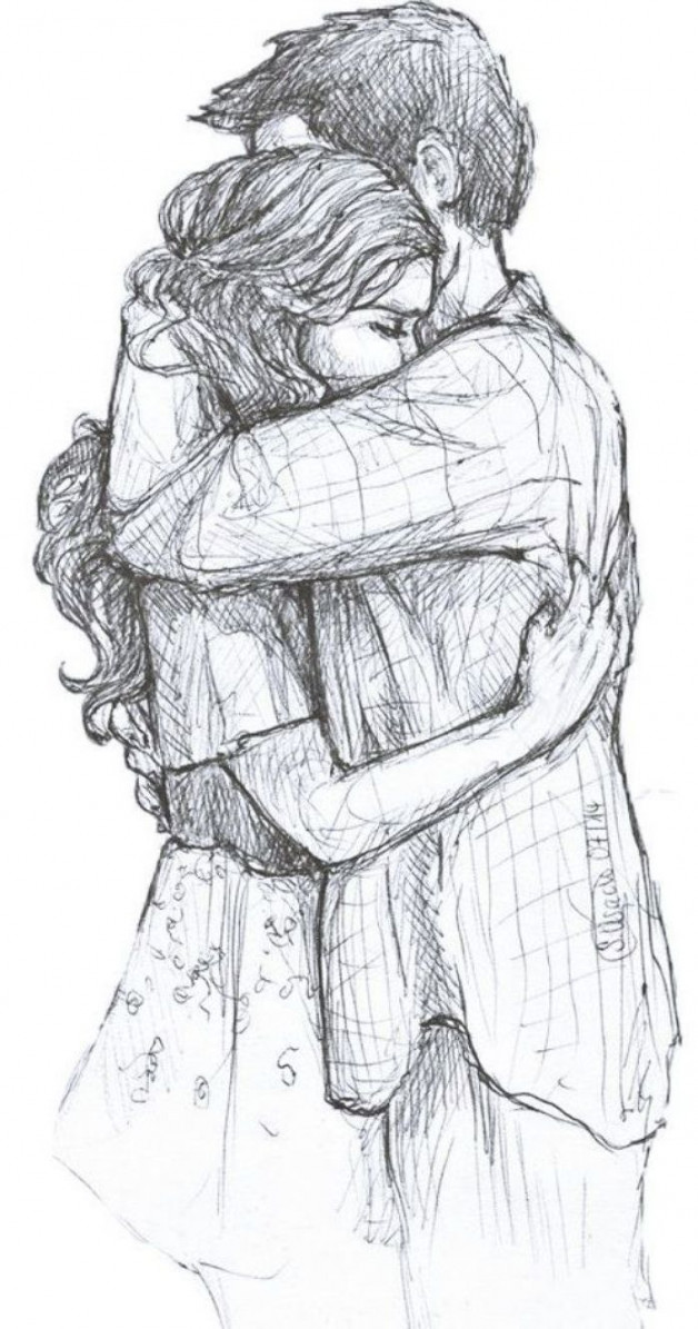 Romantic Couple Hugging Drawings and Sketches - Buzz