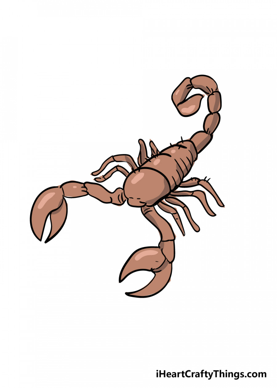 Scorpion Drawing - How To Draw A Scorpion Step By Step