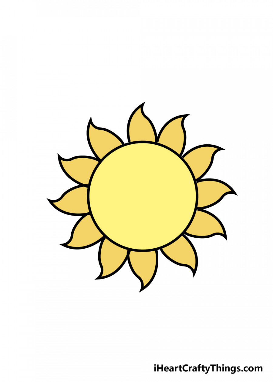 Sun Drawing - How To Draw The Sun Step By Step