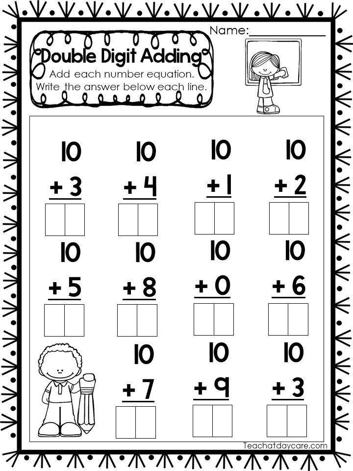 25 Addition Worksheets Kindergarten Up To 20 Free