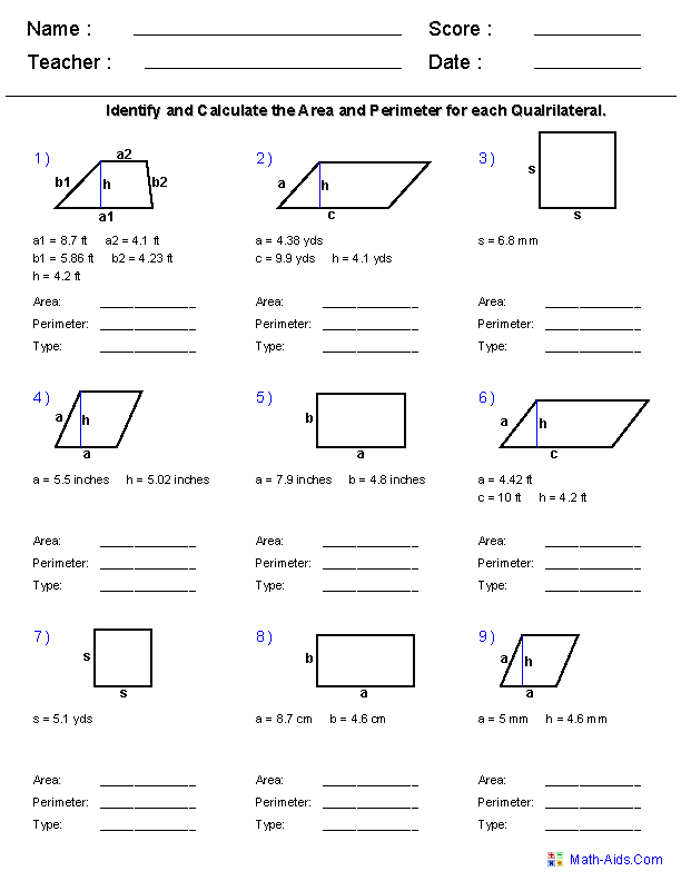 25 Area Perimeter Worksheets Grade 4 Pdf