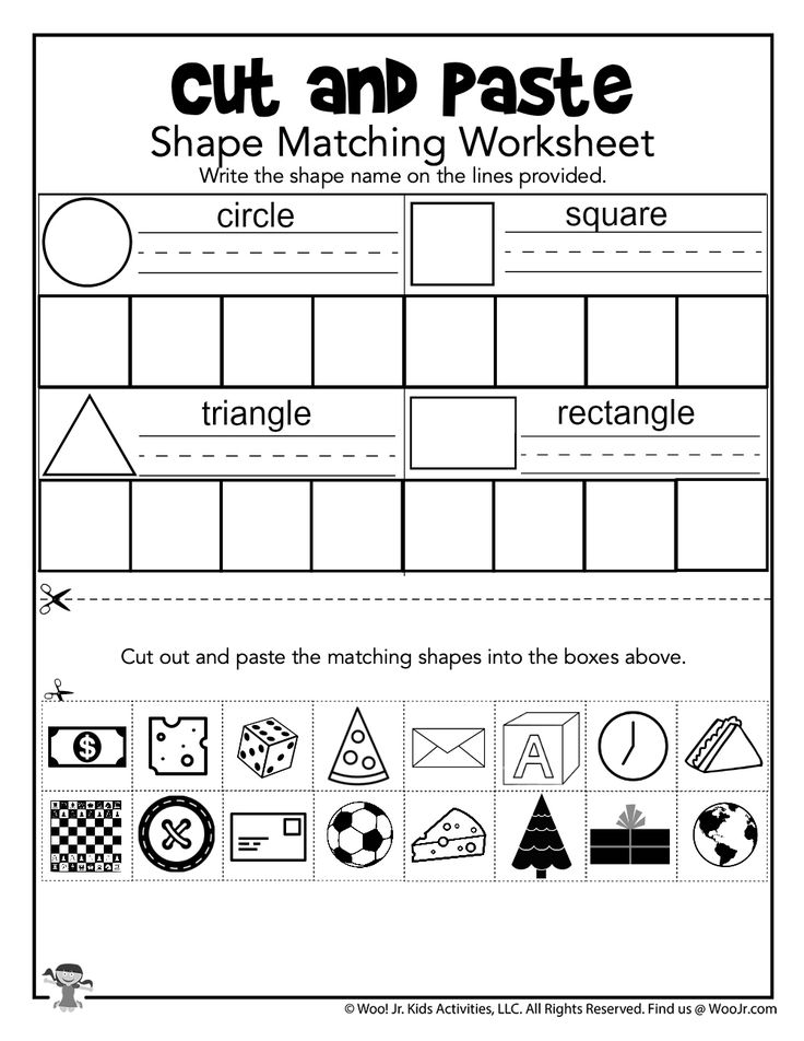 25 Cut And Paste Worksheets Clothes Free