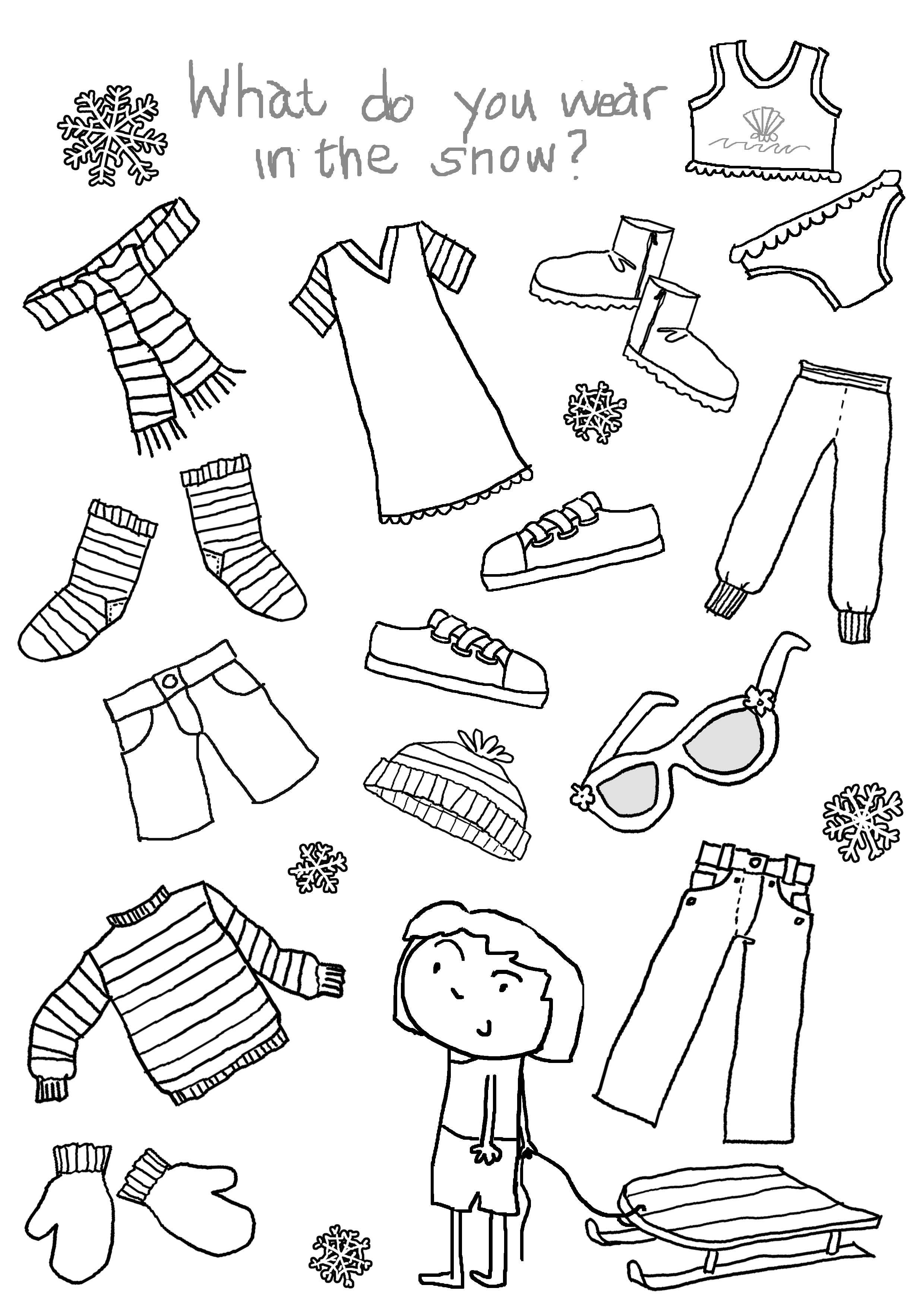 25 Cut And Paste Worksheets Clothes Free