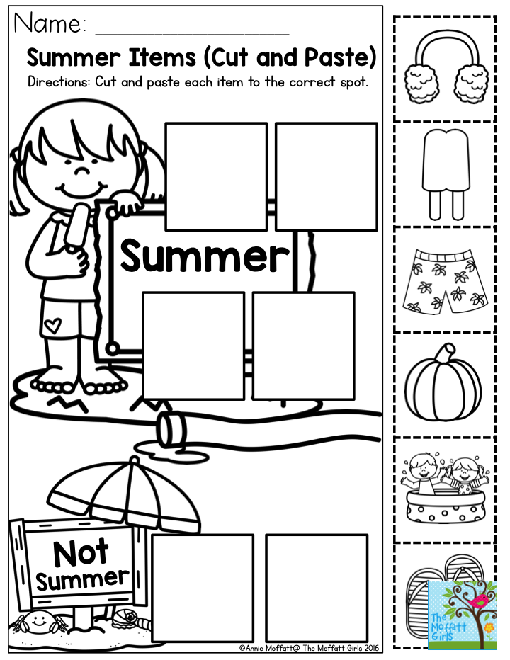 25 Cut And Paste Worksheets Clothes Free