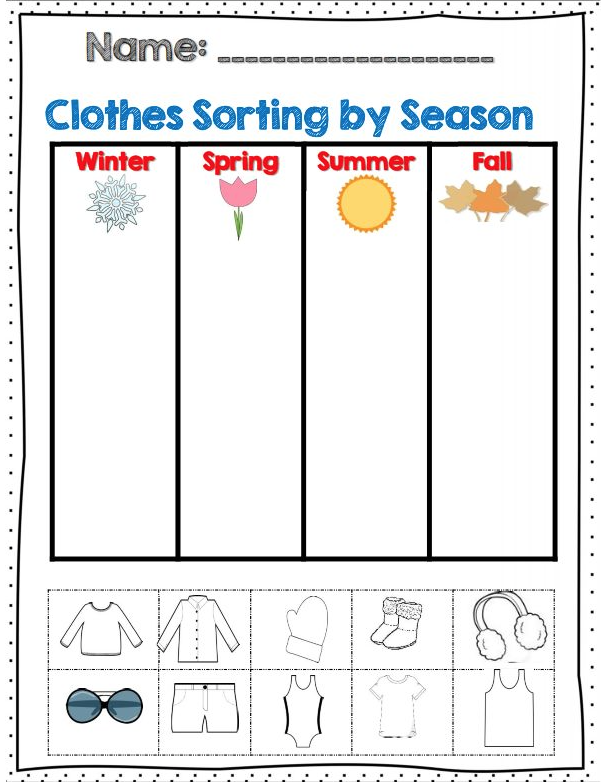 25 Cut And Paste Worksheets Clothes Pdf