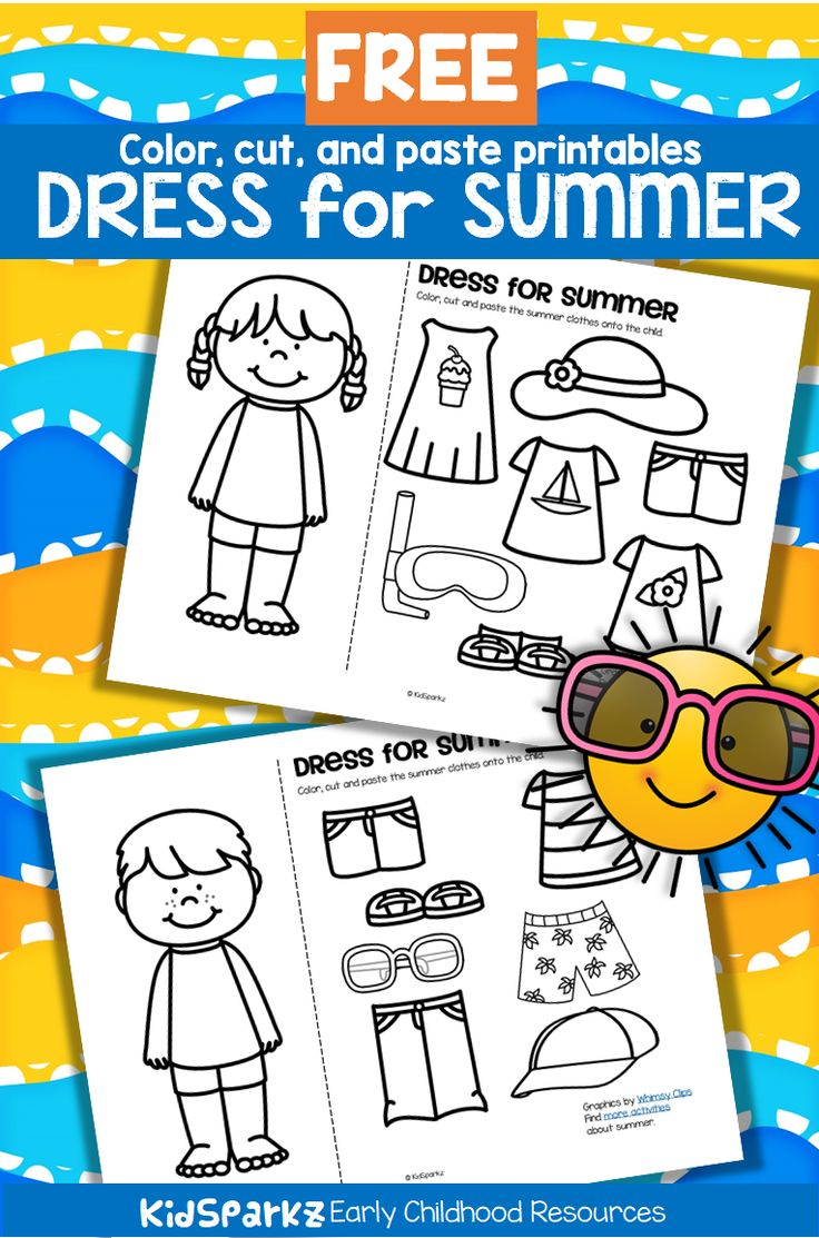 25 Cut And Paste Worksheets Clothes Pdf