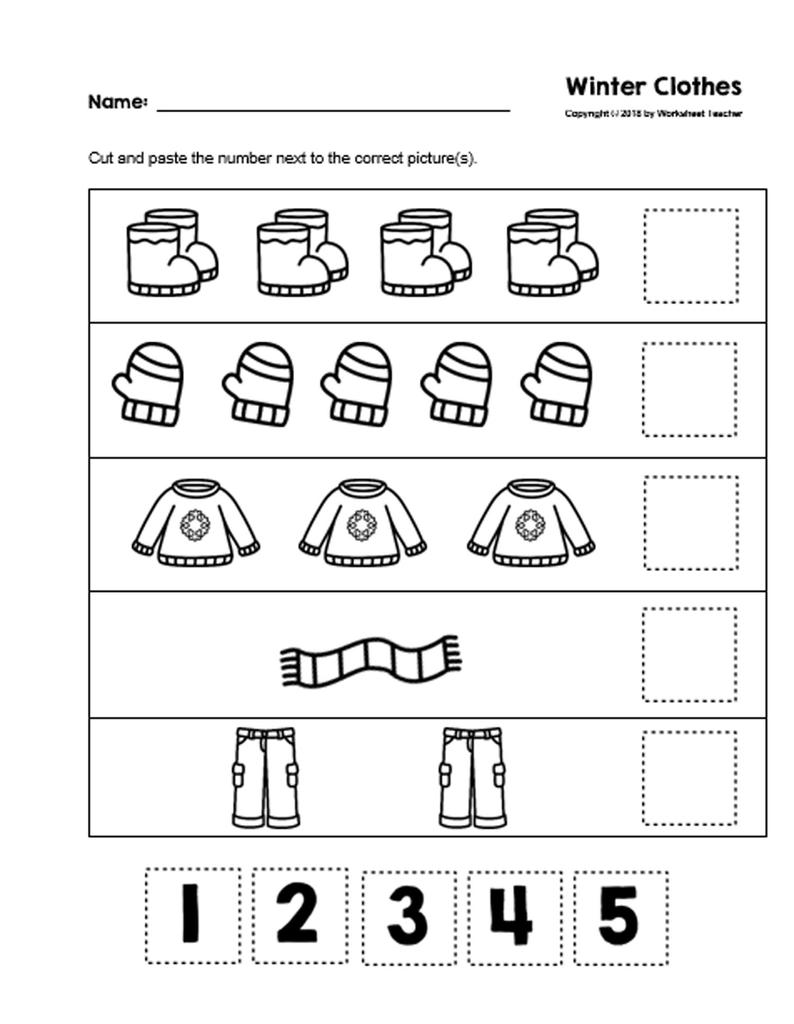 25 Cut And Paste Worksheets Clothes Pdf