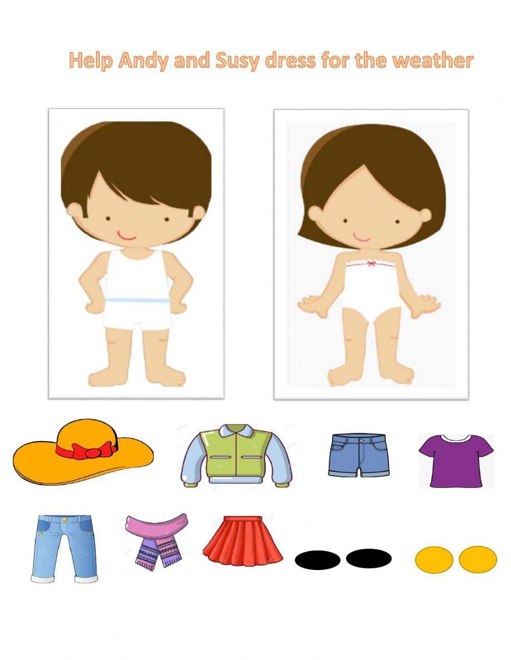 25 Cut And Paste Worksheets Clothes Pdf