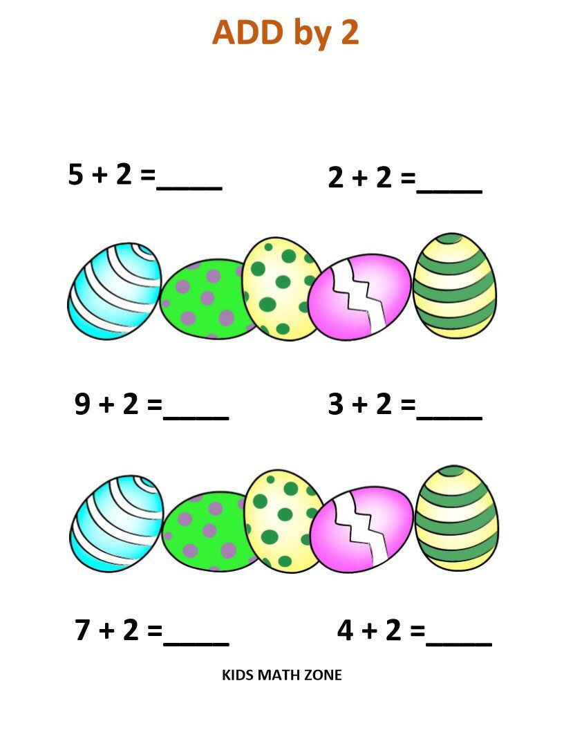 25 Easter Addition Worksheets Kindergarten Free