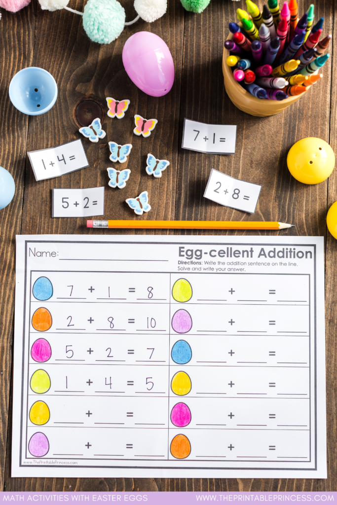 25 Easter Addition Worksheets Kindergarten Free