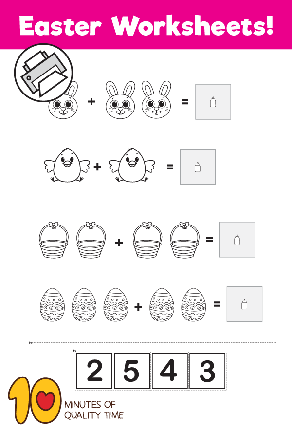 25 Easter Addition Worksheets Kindergarten Pdf