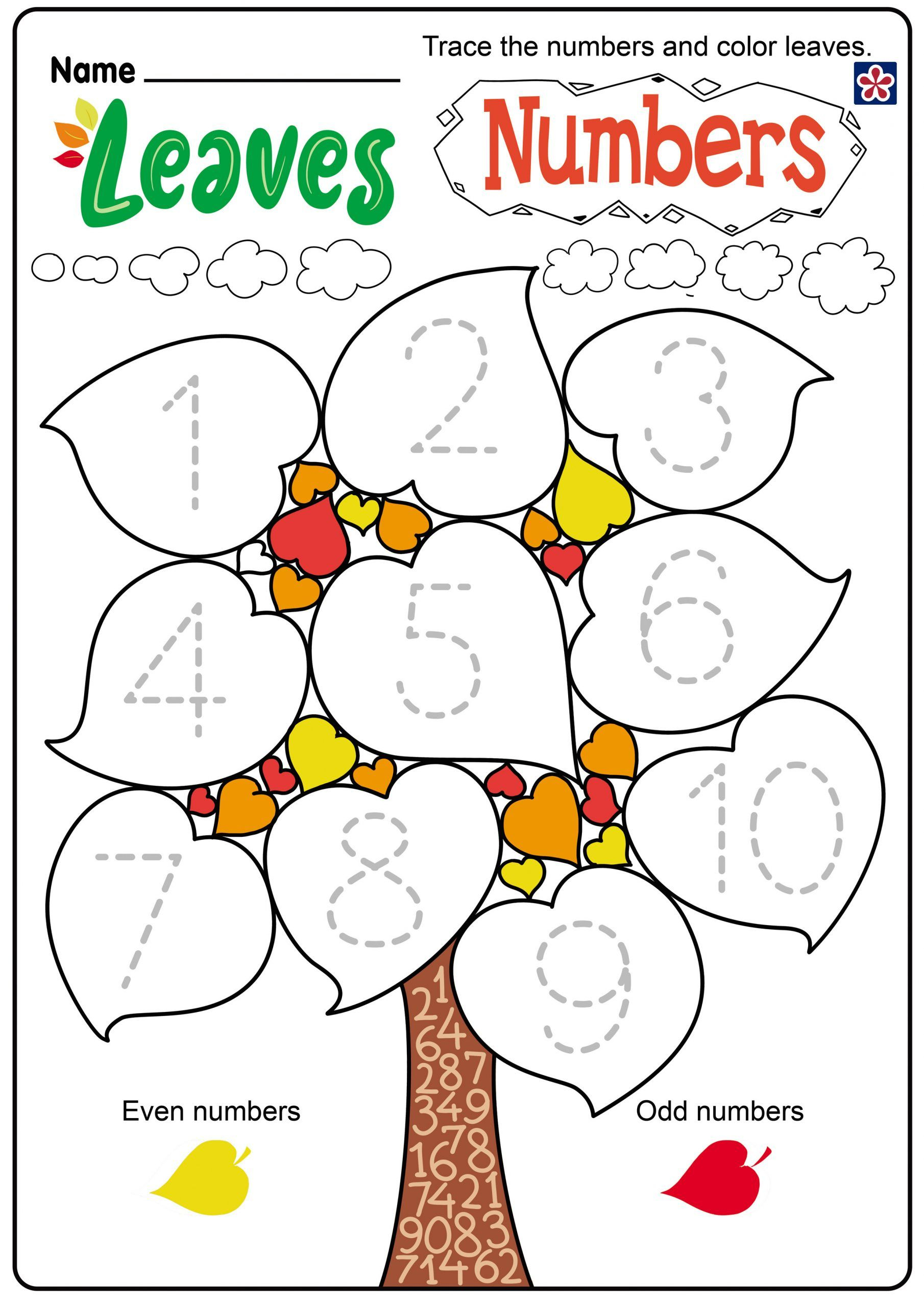 25 Fall Math Worksheets Kindergarten Free