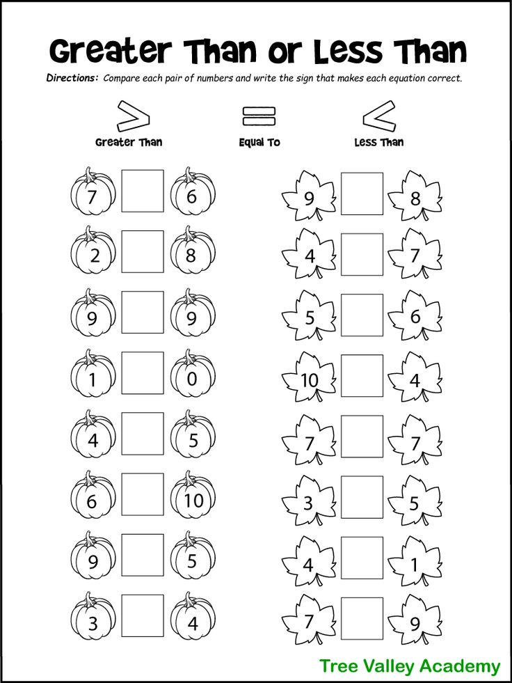 25 Fall Math Worksheets Kindergarten Free