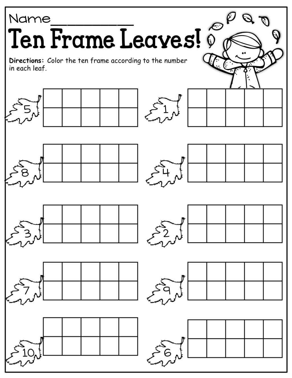 25 Fall Math Worksheets Kindergarten Free