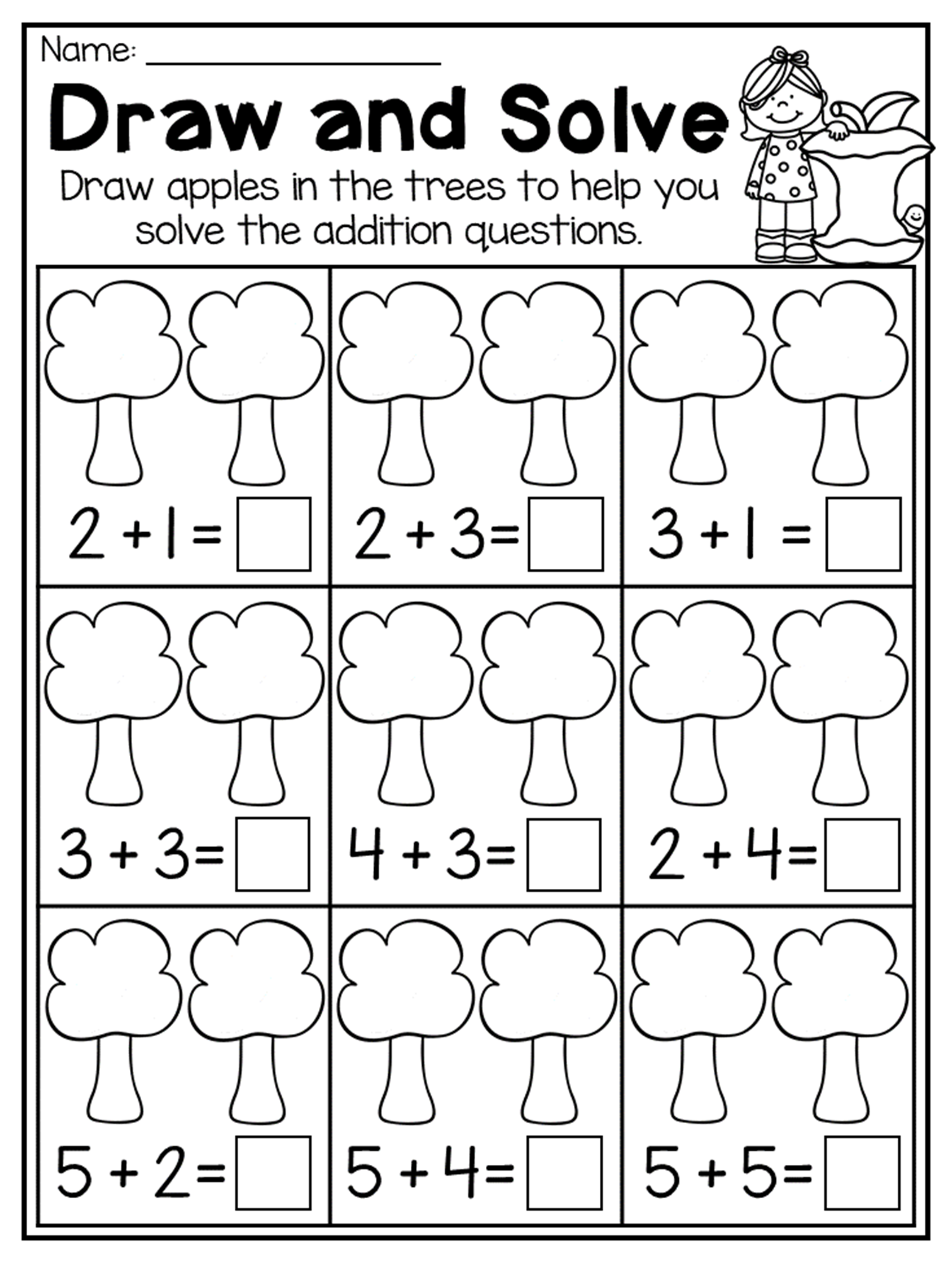 25 Fall Math Worksheets Kindergarten Pdf