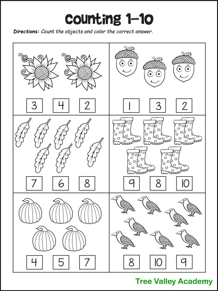 25 Fall Math Worksheets Kindergarten Pdf