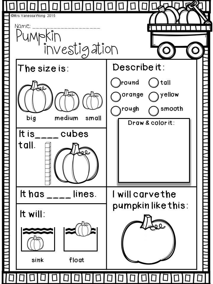 25 Fall Math Worksheets Kindergarten Pdf