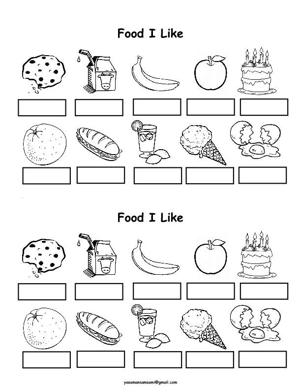 25 Food Vocabulary Worksheets For Kindergarten Free