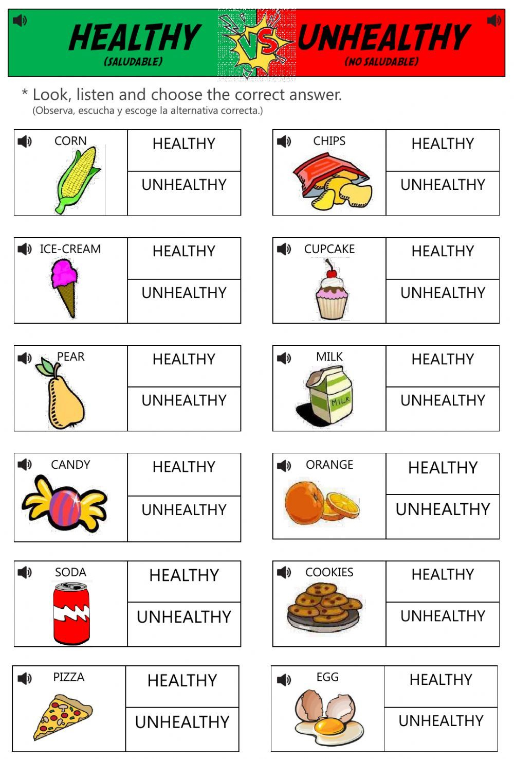 25 Food Vocabulary Worksheets For Kindergarten Free