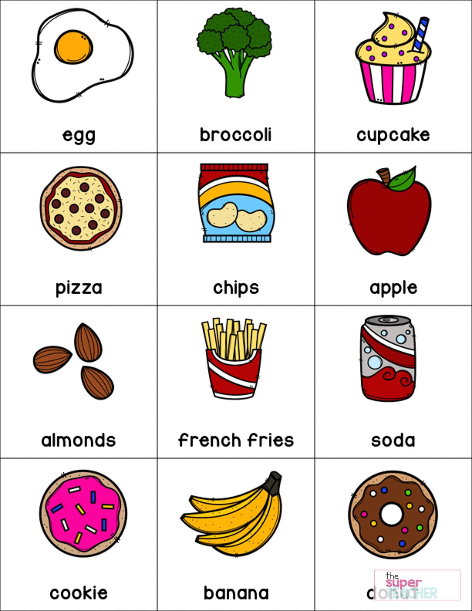 25 Food Vocabulary Worksheets For Kindergarten Pdf