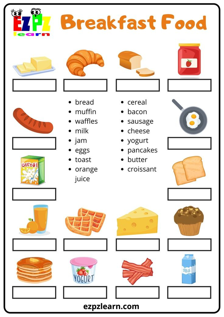 25 Food Vocabulary Worksheets For Kindergarten Pdf