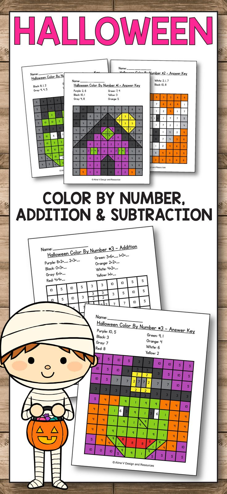 25 Kindergarten Math Worksheets Halloween Free