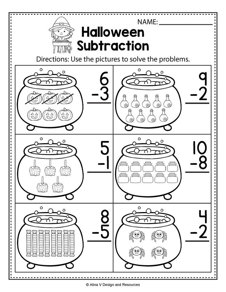 25 Kindergarten Math Worksheets Halloween Free