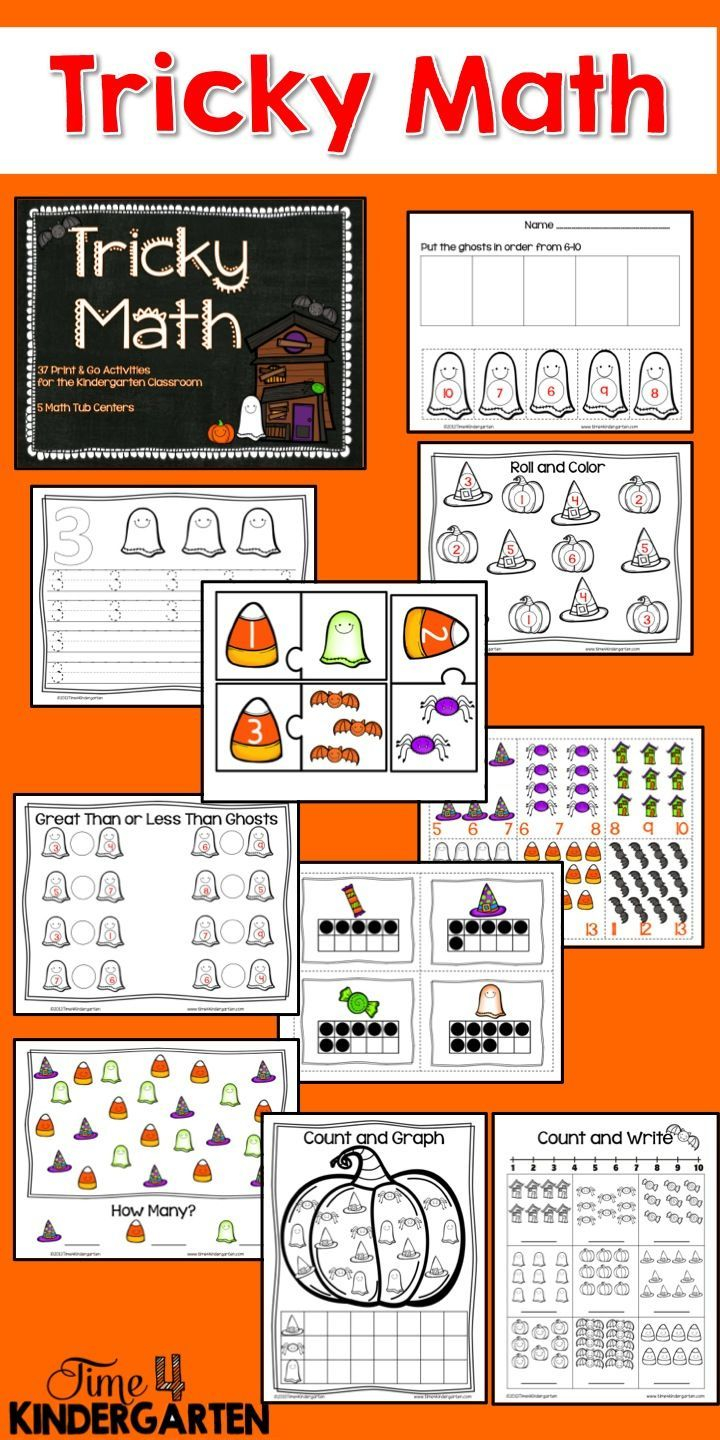 25 Kindergarten Math Worksheets Halloween Pdf