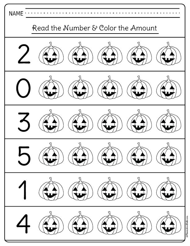 25 Kindergarten Math Worksheets Halloween Pdf