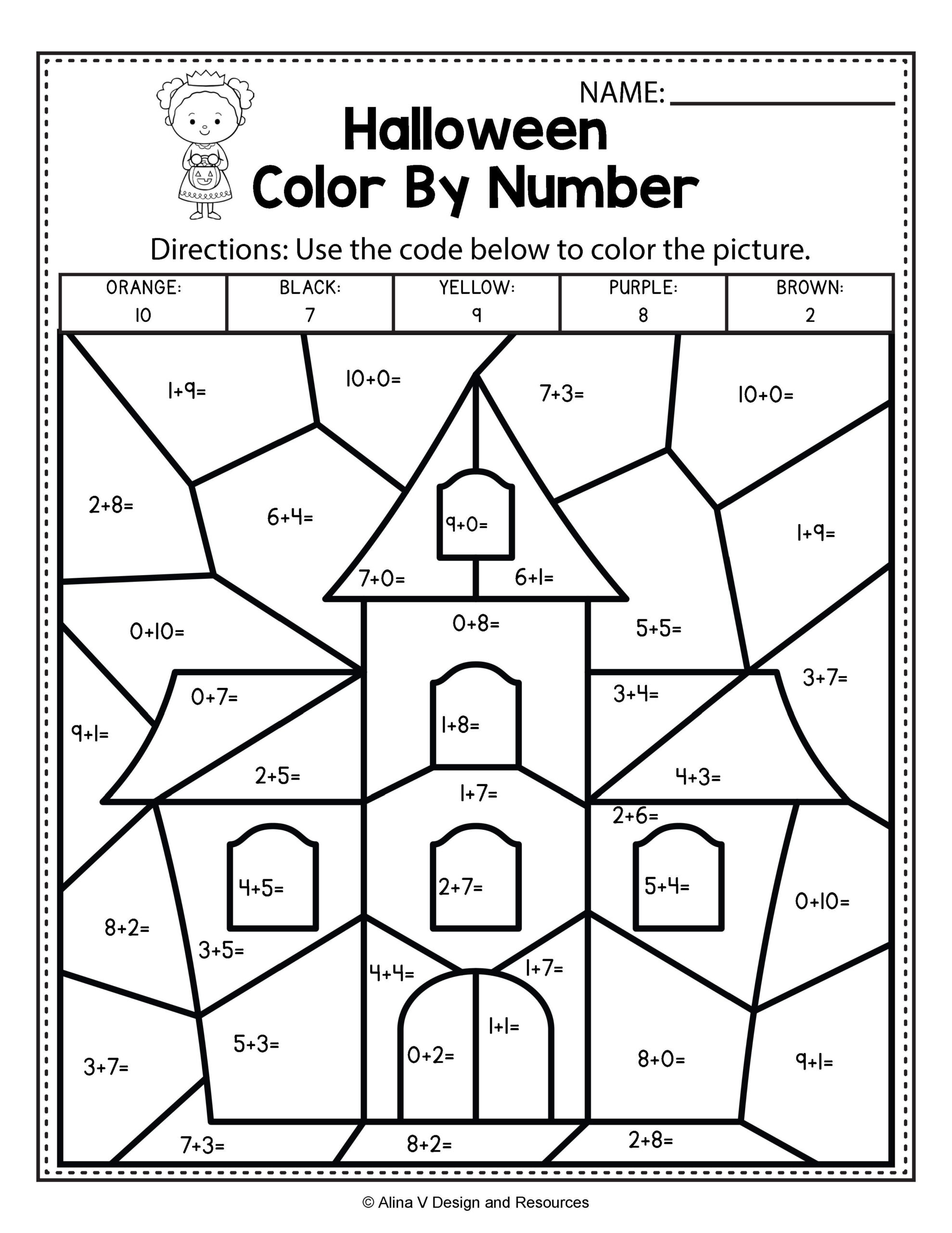 25 Kindergarten Math Worksheets Halloween Pdf