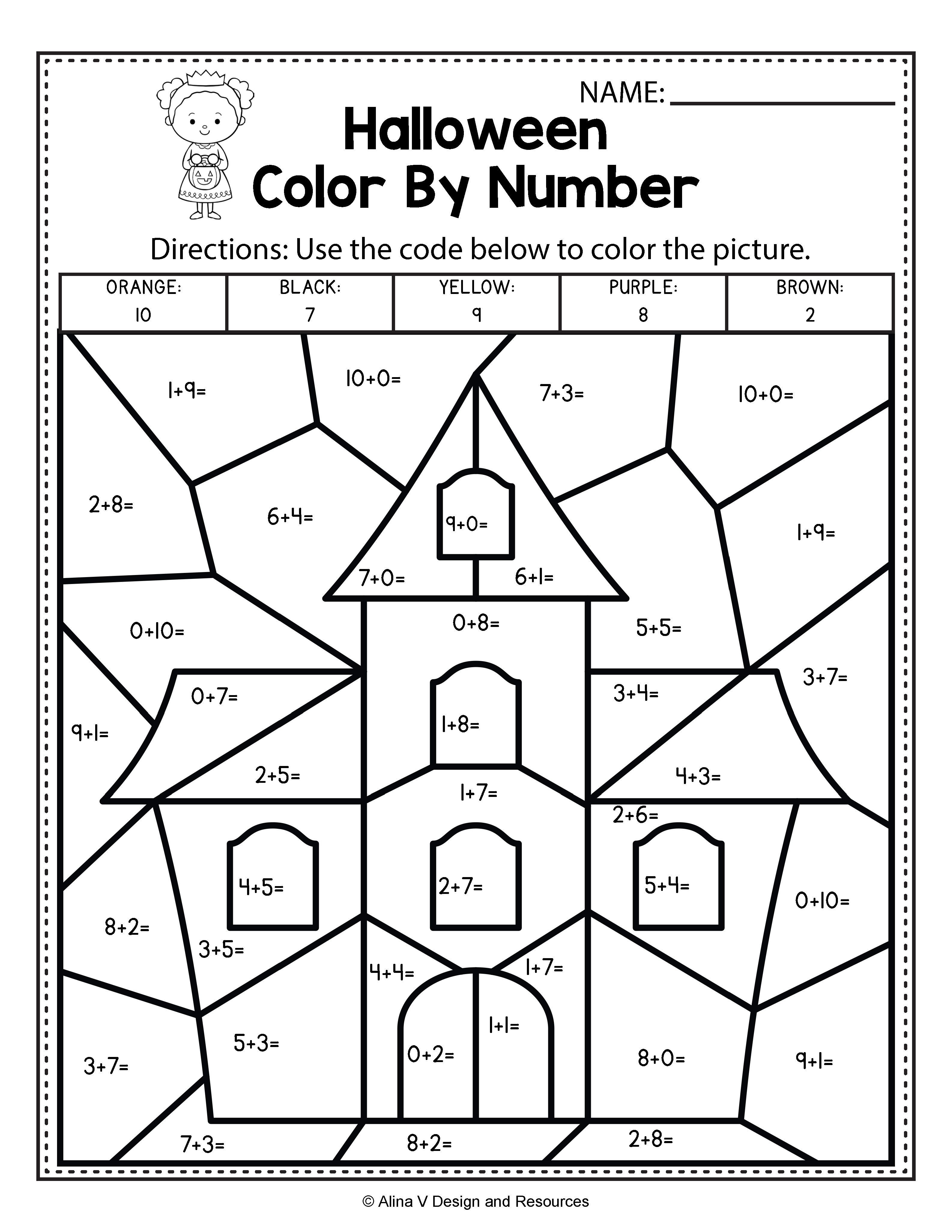 25 Kindergarten Math Worksheets Halloween Pdf