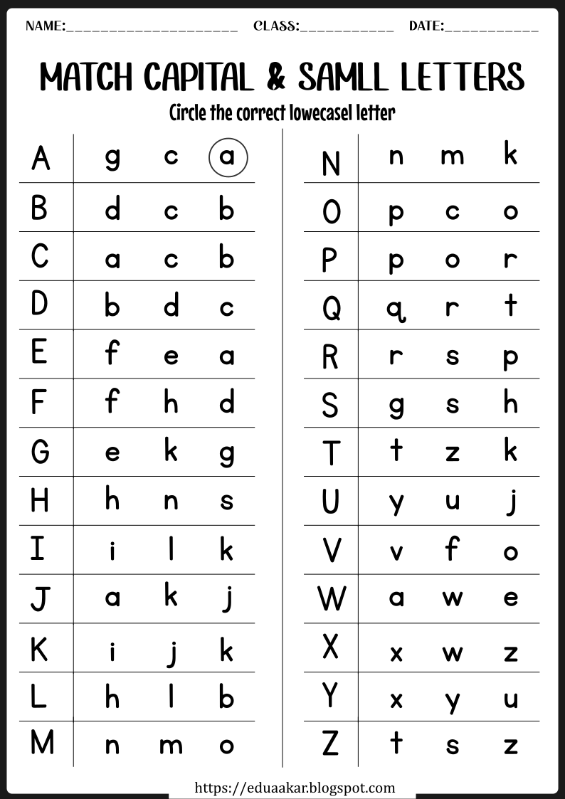 25 Kindergarten Worksheets English Alphabet Letters Pdf