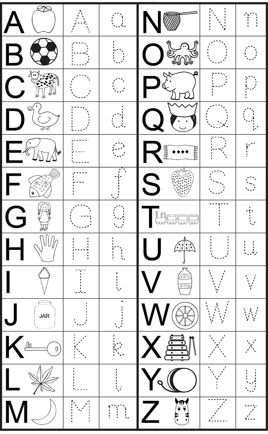 25 Kindergarten Worksheets English Alphabet Letters Pdf