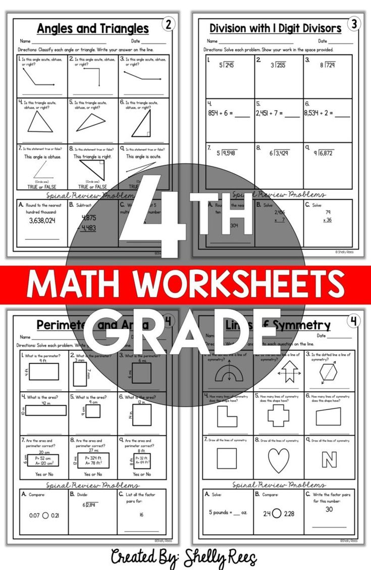 25 Math Worksheets For 4Th Grade Science Free