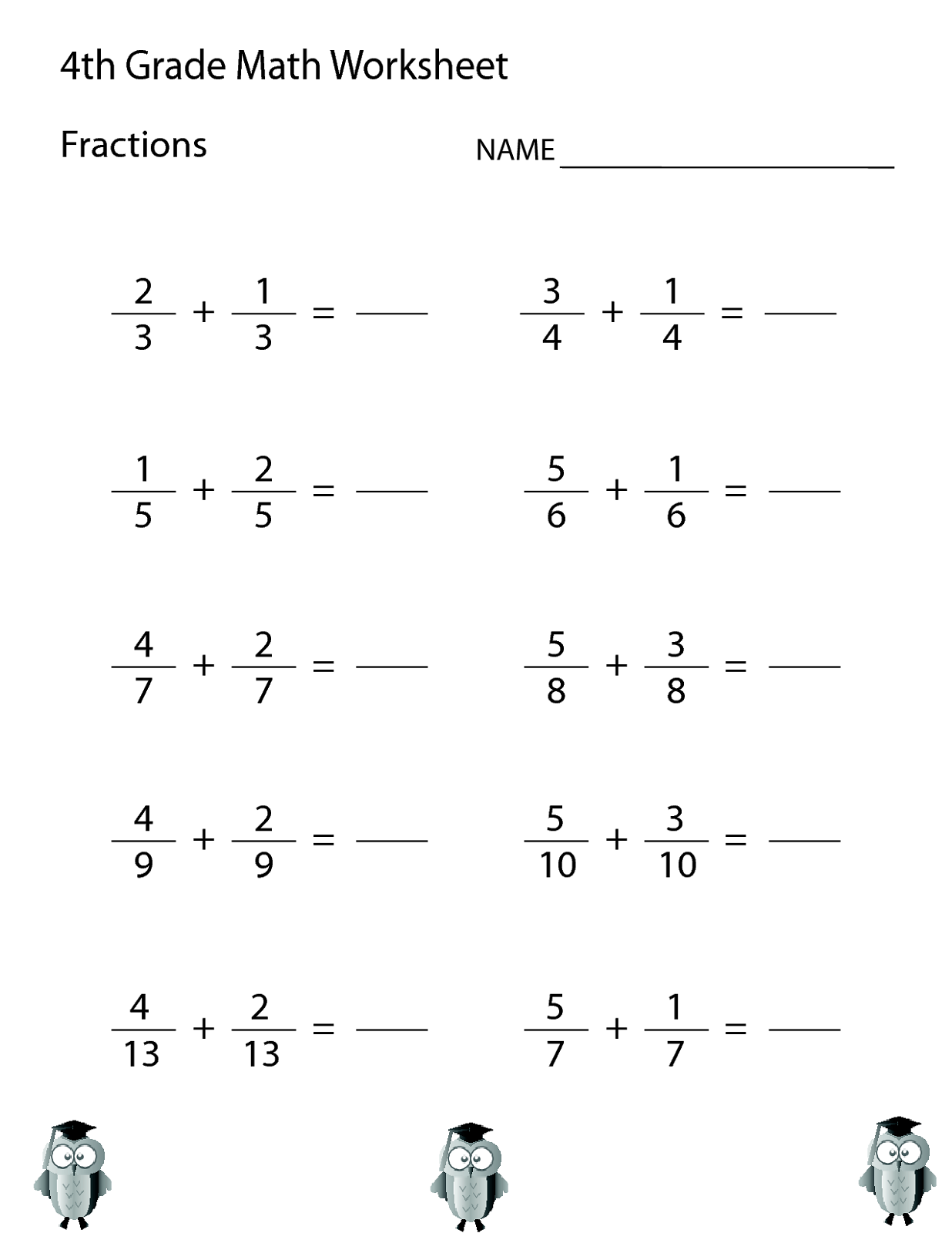 25 Math Worksheets For 4Th Grade Science Free