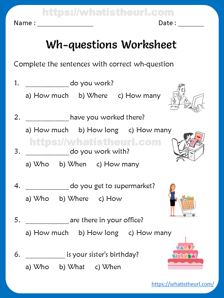 25 Question Words Worksheets For Kindergarten Free