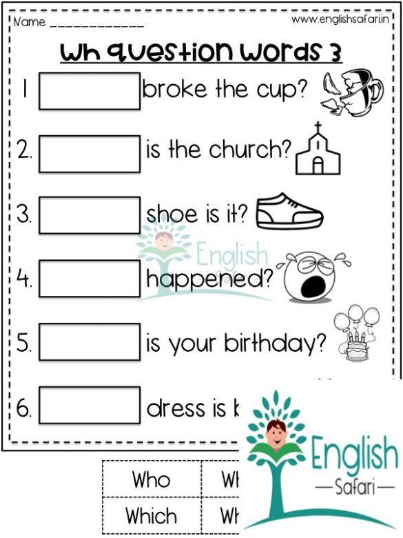 25 Question Words Worksheets For Kindergarten Pdf