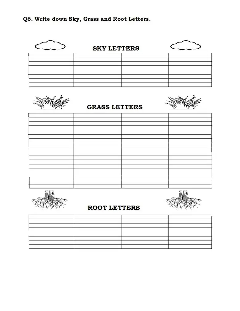 25 Root Letters Worksheets Kindergarten Free