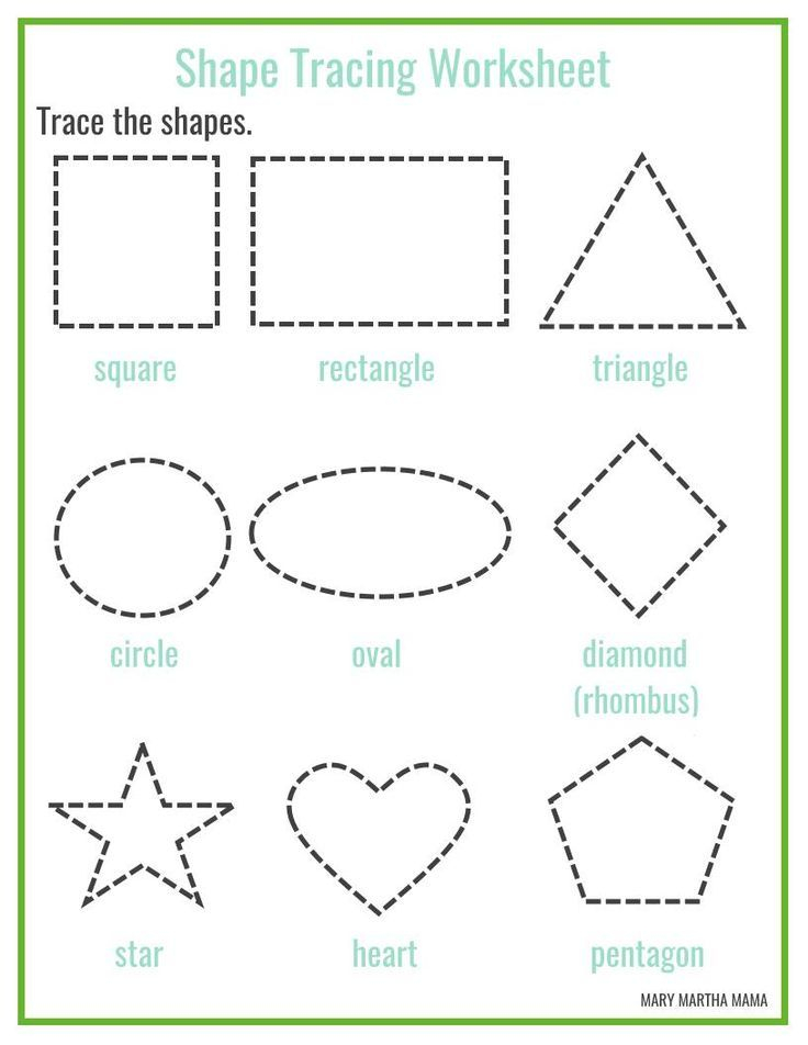 25 Tracing And Coloring Worksheets For Kindergarten Free